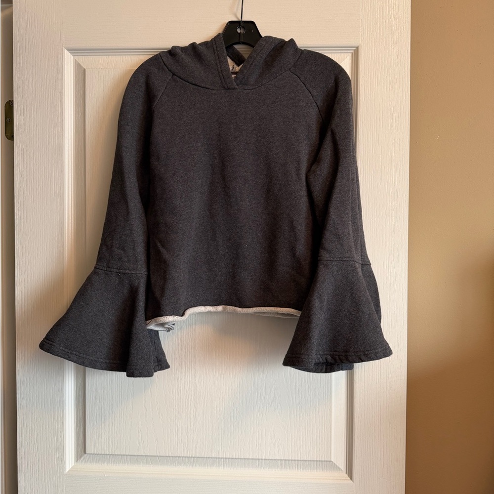 Melrose & Market Dark Gray Bell Sleeve Hoodie